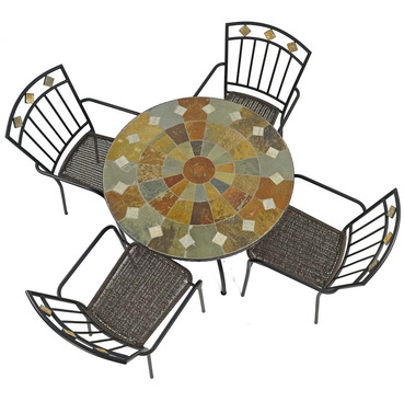 Granada Patio Table With 4 Malaga Chairs