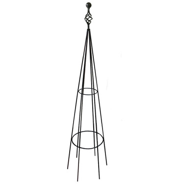Hampton Cage with Ball Top Obelisk - Plant Support - 4ft