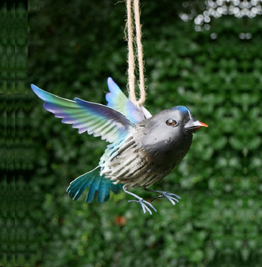 Hanging 3d Metal Starling Bird In Flight