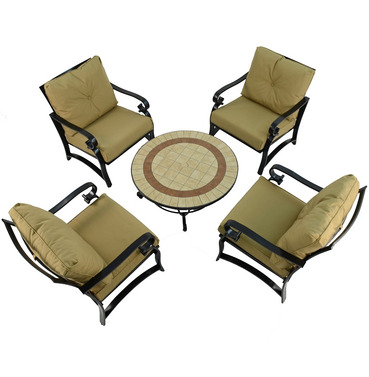 Henley Coffee Table Set With 4 Widdsor Deluxe Chairs