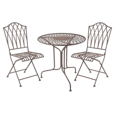Old Rectory Tea for Two Garden Furniture Set - Brown