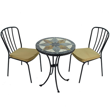 Montilla Bistro Table Set With 2 Milan Chairs