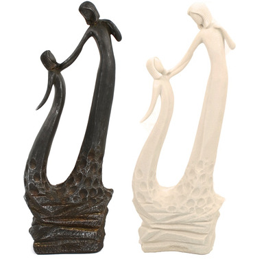 Mothers Love Contemporary Garden Statue Ebony Black or Ivory White