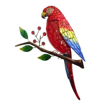 Parrot Wall Art Glass and Metal