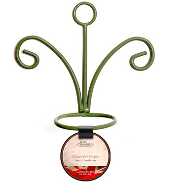 Metal Sorrento Flower Pot Holder in Sage
