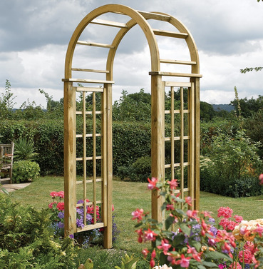 Wooden Round Top Garden Arch