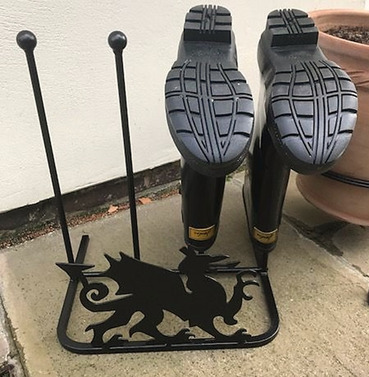 Welsh Dragon Design Wellington Boot of Shoe Rack Stand