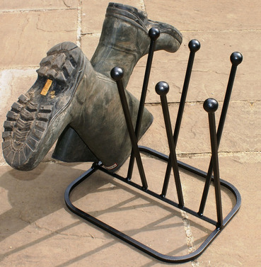 Diagonal 4 Pair Wellington Boot or Shoe Rack Stand