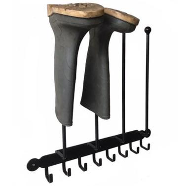 Wall Fixed Wellington Boot or Shoe and Garden Tools Rack Stand