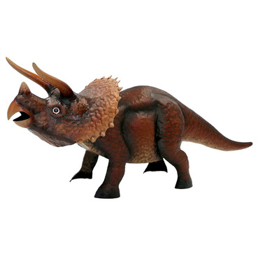 Large Metal Triceratops Dinosaur Ornament 