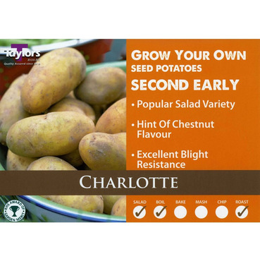 Seed Potatoes Charlotte Second Early - 2kg Pack - Taylors Bulbs 
