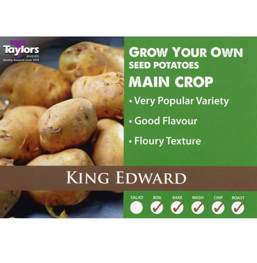 Seed Potatoes King Edward Main Crop - 2kg Pack - Taylors Bulbs 