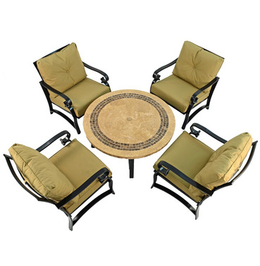 Vermont Coffee Table Set With 4 Windsor Deluxe Chairs