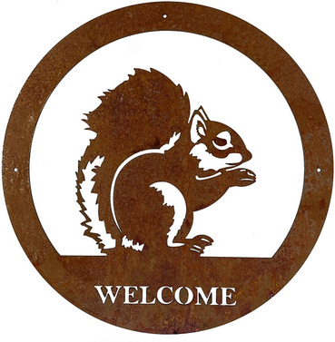 Squirrel Bare Metal Wall Art - Optional sizes