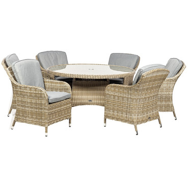 Wentworth Rattan 6 Seater Round Imperial Dining Set