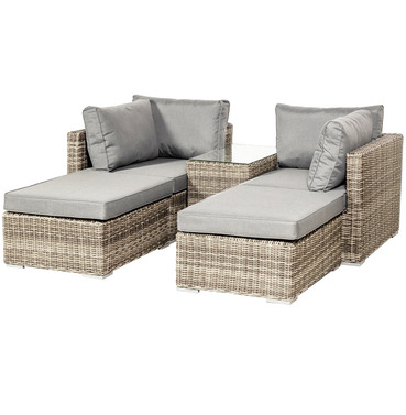 Wentworth Rattan 4 Seater Multi Relaxer Garden Furniture Set