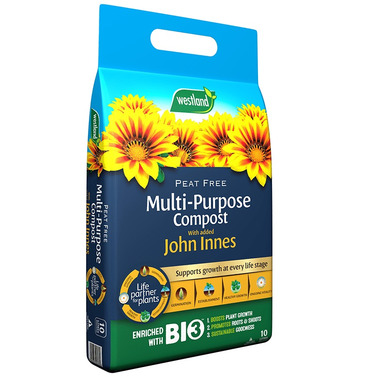 Multi Purpose Peat Free Compost with John Innes - 10lt Bag