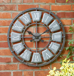 Lincoln Skeleton Garden Outside Wall Clock - Large 62cm - Indoor or Outdoor Clock 