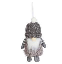 Grey Bobble Gonk Pendant Christmas Tree Decoration