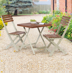 Burley Hardwood Bistro Set With A Two Tone Finish