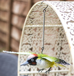 Hanging 3d Metal Woodpecker in Flight - La Hacienda  