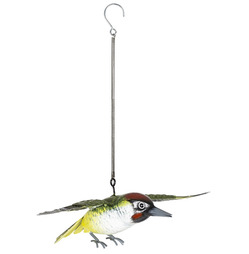 Hanging 3d Metal Woodpecker in Flight - La Hacienda  