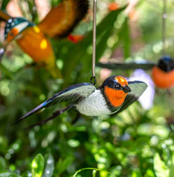 Hanging 3d Metal Swallow in Flight - La Hacienda  