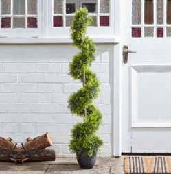 Cypress Twirl Faux Artificial Topiary Tree - 120cm
