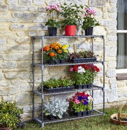 Plant Stand 4-Tier Greenhouse Garden Shelving - GroZone