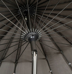 Shanghai Canopy Crank & Tilt 2.7m Parasol - Grey
