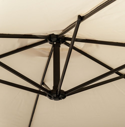Cantilever Canopy 3m Steel Parasol - Ivory