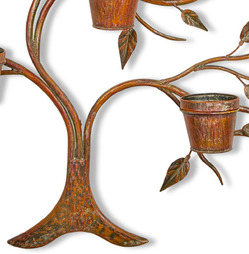 Large Metal Tree Design Wall Pot Holder 