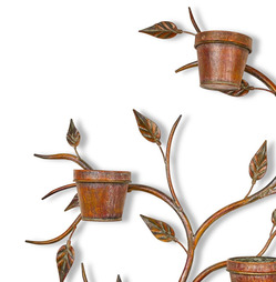 Large Metal Tree Design Wall Pot Holder 