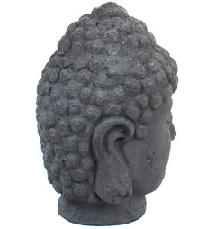 Buddha Head in Grey Charcoal Effect