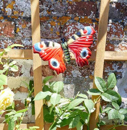 Metal Butterfly Wall Art - Hand Painted - Large