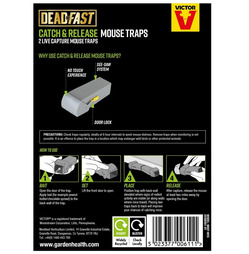 Deadfast Live Catch and Release Mouse Trap Station - Poison Free - 2 Pack