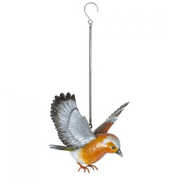 Hanging 3d Metal Chaffinch in Flight - La Hacienda  