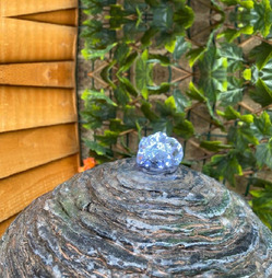 Compact Earth Stone Sphere Solar Powered Water Feature
