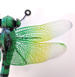 Metal Dragonfly Wall Art - Green