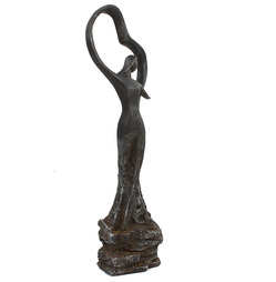 First Dance Contemporary Garden Statue in Ebony Black