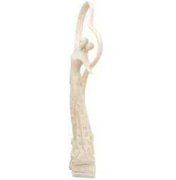 First Dance Contemporary Garden Statue in Ivory White or Ebony Black