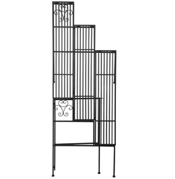 Folding Etagere Garden Plant Stand in Black
