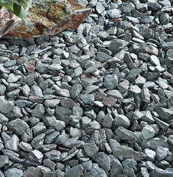 Decorative Aggregate Stone Chippings - Green Slate 40mm