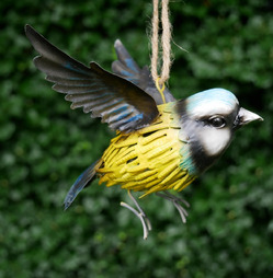 Hanging 3d Metal Blue Tit Bird In Flight