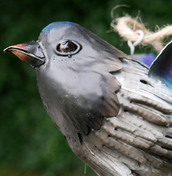 Hanging 3d Metal Starling Bird In Flight