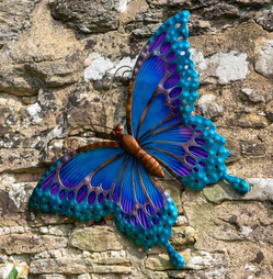 Large Butterfly Wall Art Glass and Metal