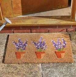 Lavender Pots Coir Doormat - 75 x 45cm