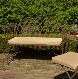 Old Rectory Scrolled Bench Antique Brown