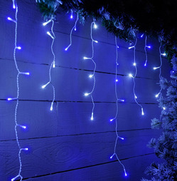 Icicle Blue & White Christmas Lights - 720 LED - 17.8m 