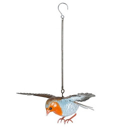 Hanging 3d Metal Robin in Flight - La Hacienda  